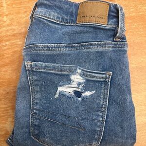 American Eagle Outfitters Women’s Distressed Blue Slim Jeans